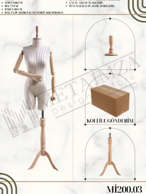 Ahşap Kollu Bayan Plastik Paçalı Terzi