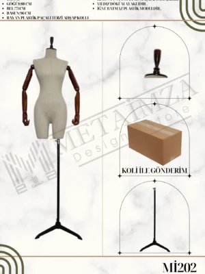 Ahşap Kollu Bayan Plastik Paçalı Terzi