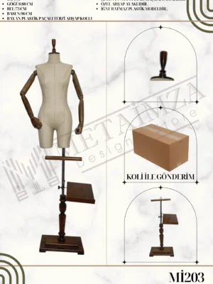 Ahşap Kollu Bayan Plastik Paçalı Terzi