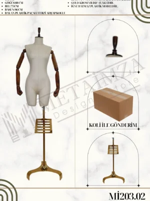 Ahşap Kollu Paçalı Bayan Plastik Terzi