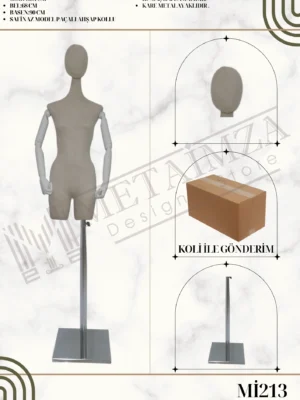 Ahşap Kollu Kumaş Bayan Safinaz Model Terzi