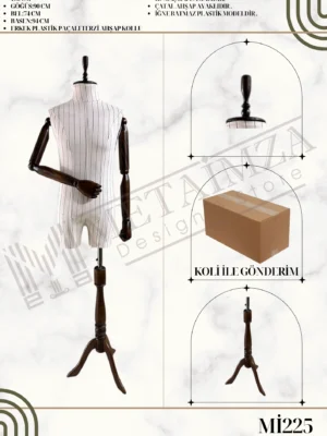 Erkek Plastik Paça, İltirzi Ahşap Kollu Manken