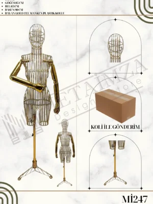 BAYAN GOLD İTİ MANKEN PLASTİK KOLLU