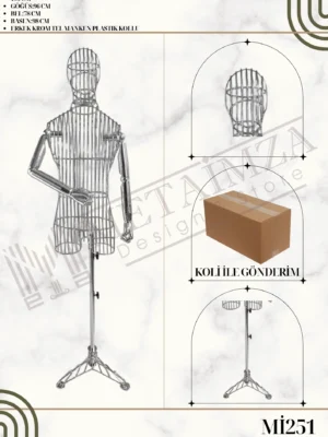 Erkek Kroni Teli Manken Plastik Kollu
