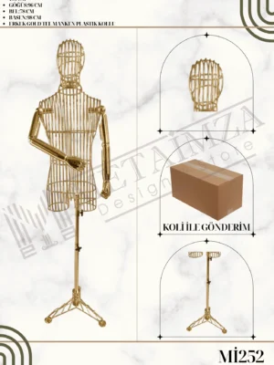 ERKEK GOLD TEL MANKEN PLASTİK KOLLU