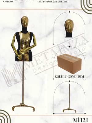 Plastik Kollu Gold-Krom Bayan/Erkek Plastik Terzi