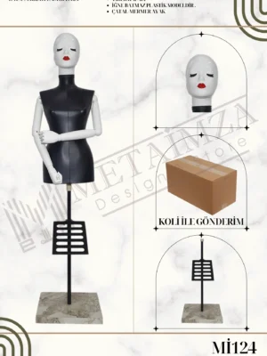 Fiber Kafalı Mermer Ayaklı Bayan/Erkek Plastik Terzi